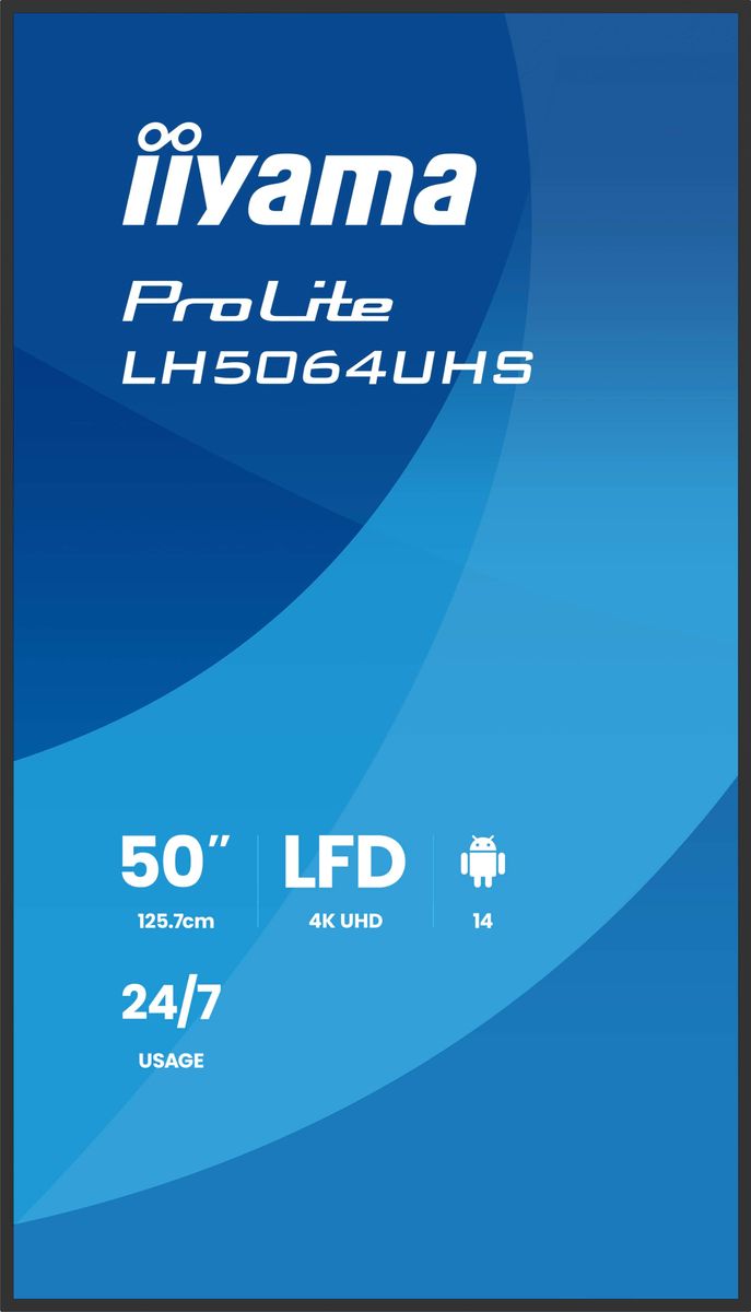 Monitor IIYAMA 65 3840x2160, uhd va android 14 os Codice: LH6564UHS-B1AG