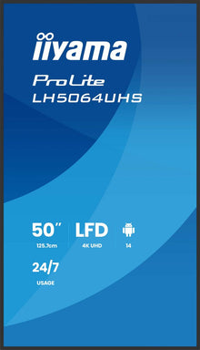 Monitor IIYAMA 65 3840x2160, uhd va android 14 os Codice: LH6564UHS-B1AG
