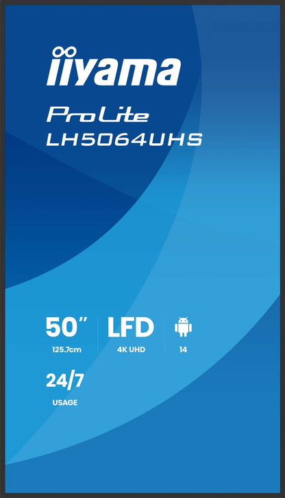 Monitor IIYAMA 65 3840x2160, uhd va android 14 os Codice: LH6564UHS-B1AG