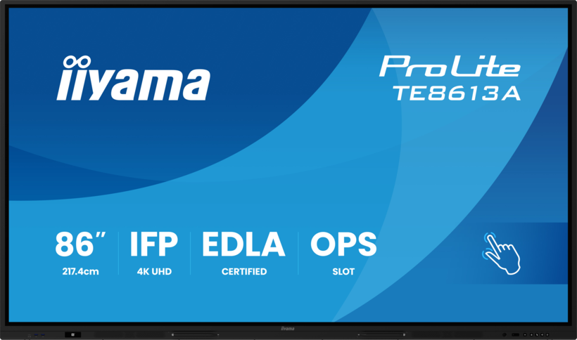 iiyama ProLite TE8613A-B3AG - Display Interattivo 86" 4K EDLA