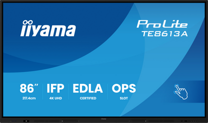 iiyama ProLite TE8613A-B3AG - Display Interattivo 86" 4K EDLA