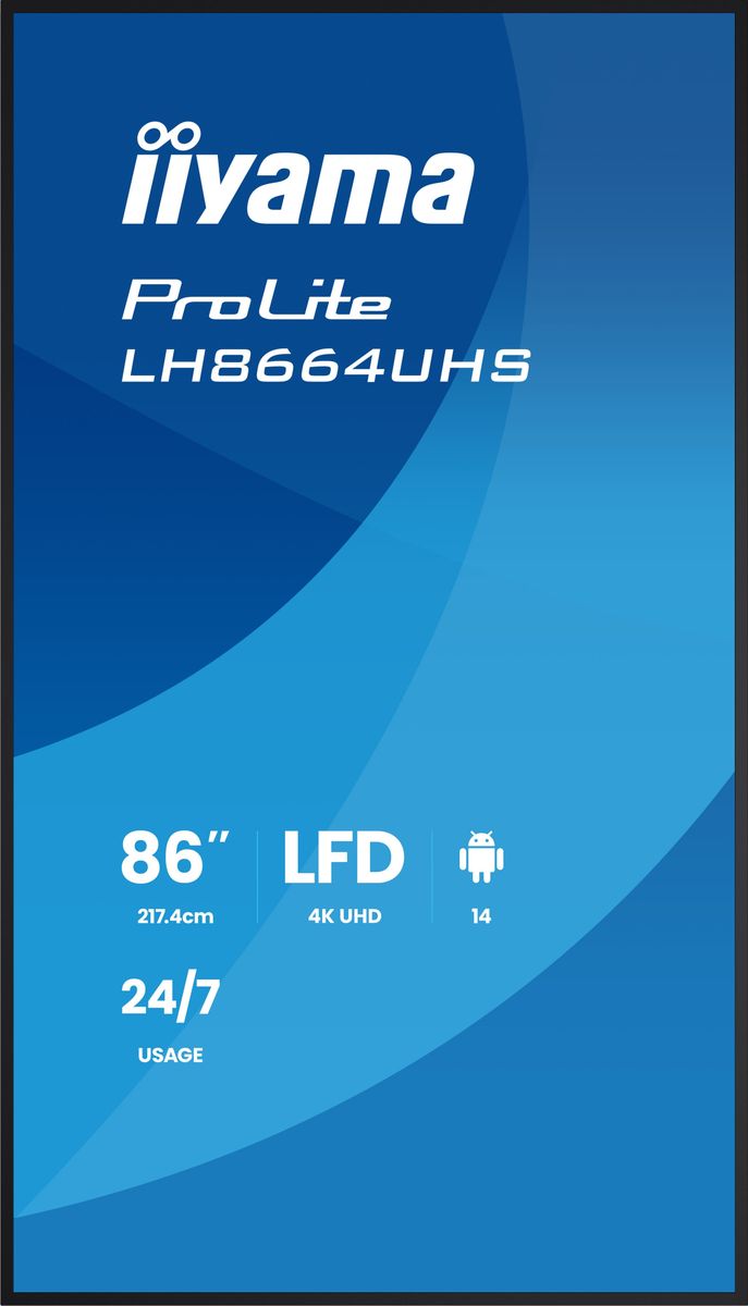 iiyama LH8664UHS-B3AG - Display Digital Signage 86 pollici 4K