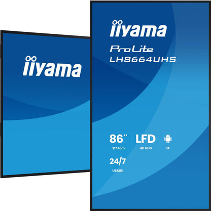iiyama LH8664UHS-B3AG - Display Digital Signage 86 pollici 4K